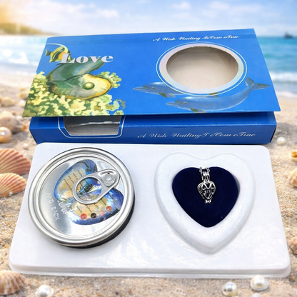 Freshwater Shell Canned Oyster Ocean Love Real Pearl Necklace Set