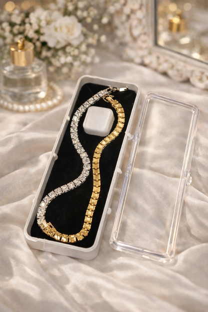 Emerald Diamond Tennis Bracelet (Pack of 2)