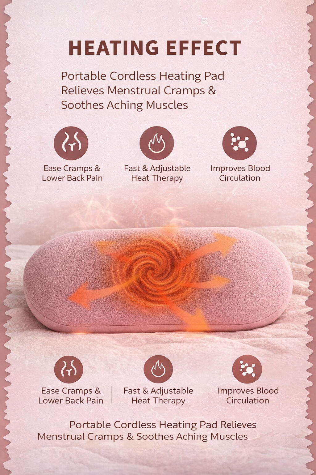 Portable Cordless Heating Pad - Menstrual Heating Pad